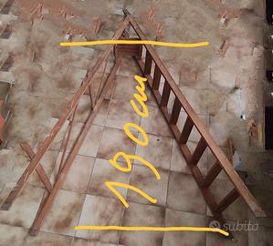 SCALA IN LEGNO 9 GRADINI a libretto