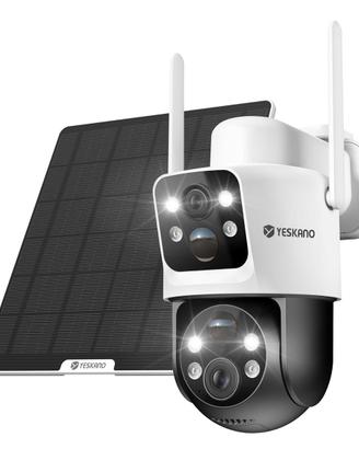 YESKANO Telecamera Wi-Fi Esterno PTZ SOLARE