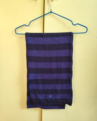 Sciarpa Tommy Hilfiger uomo a righe viola e nera