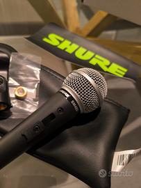 Microfono Shure SM48S-LC + supporto mic + custodia