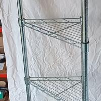 Scaffale Angolare in Acciaio Cromato 