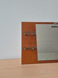 specchio bagno con mensole e faretti