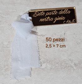 Targhette personalizzate con frase.