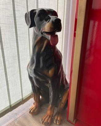 Cane ceramica porcellana statua