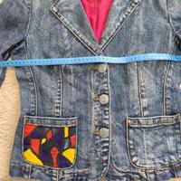 Giacca jeans con dipinto a mano taglia M
