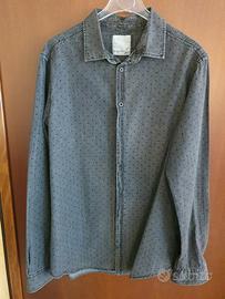Camicia grigia in denim uomo - Tg L