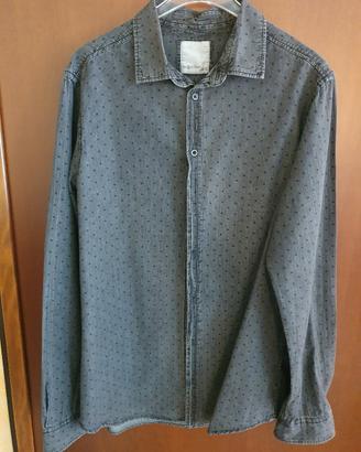 Camicia grigia in denim uomo - Tg L