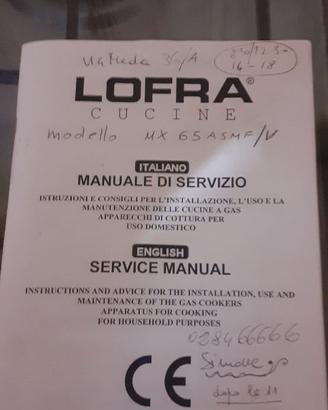 Cucina a gas Lofra forno elettrico