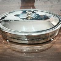 Servitore vintage in vetro Marinex