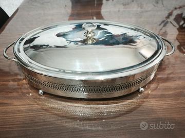 Servitore vintage in vetro Marinex