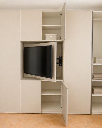 Armadio camera 6 ante con supporto TV