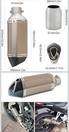 Tubo scarico silenziatore