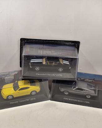 Lotto 3 Modellini American Muscle 1:43