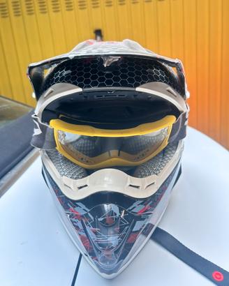 Casco motocross/enduro Acerbis piu maschera Smith
