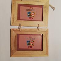 Portafoto doppio da decorare legno decoupage