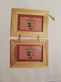 Portafoto doppio da decorare legno decoupage