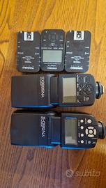 TRASMETT. E RICEVITORI+2FLASH SPEEDLIGTH YONGNUO