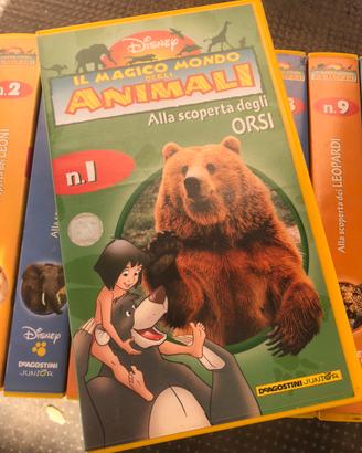 VHS Disney- Il magico mondo degli animali- 10pz