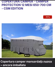 Copertura camper mansardato nuova - ancora imballa