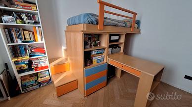 Mobile letto soppalcato ragazzi