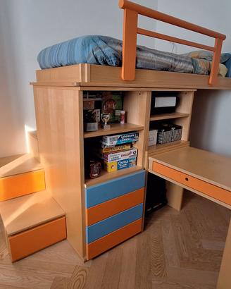 Mobile letto soppalcato ragazzi