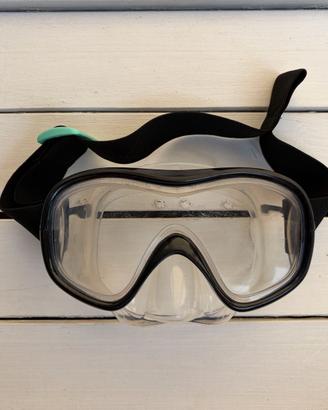Maschera Snorkeling Decathlon Bambino Adulto Nero