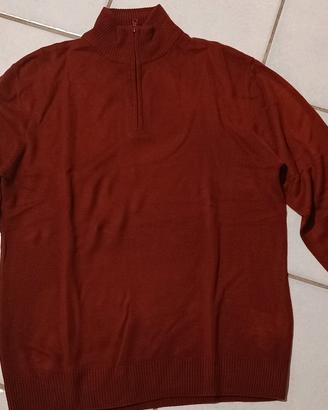 Maglione uomo rosso bordeaux tg XL