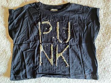 T-shirt nera Zara Trafaluc decorata - taglia M