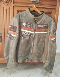 giubbino moto pelle custom cafe racer giubbotto L