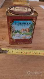 Scatola latta TEA ELSENHAM vintage Inglese.