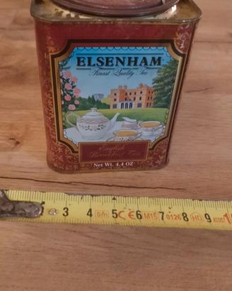 Scatola latta TEA ELSENHAM vintage Inglese.