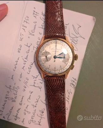 cronografo dom Watch geneve  in cassa oro 18 kt