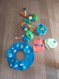 Giochi mare, braccioli, salvagente, tavoletta nuot