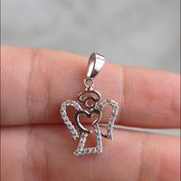 Ciondolo Angelo in Oro Bianco 18k (750) con Brilla