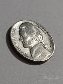 Rara moneta d'argento 5 centesimi 1943 - D