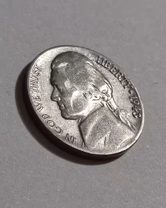 Rara moneta d'argento 5 centesimi 1943 - D