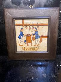 Quandro artigianato  in ceramica  baffoni