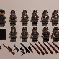 10 Soldati tedeschi + comandante ww2 simil Lego 