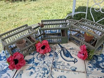 Gabbiette in legno vintage