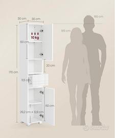 mobile da bagno, mobile porta oggetti 