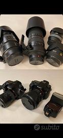 Macchine fotografiche e obbiettivi
