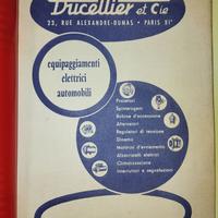 Catalogo DUCELLIER ricambi elettrici auto d'epoca