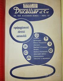 Catalogo DUCELLIER ricambi elettrici auto d'epoca