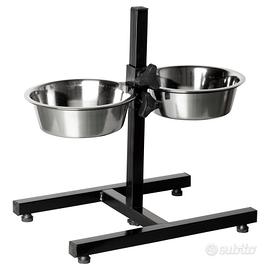 2 ciotole con rialzo cane