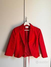 Giacca Donna Rossa Elegante Manica 3/4-Taglia S