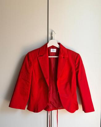 Giacca Donna Rossa Elegante Manica 3/4-Taglia S