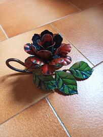 Rosa Portacandela in ferro battuto Roma