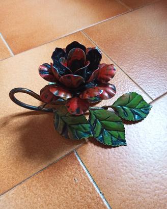 Rosa Portacandela in ferro battuto Roma