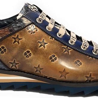 Scarpe Uomo Harris Sneaker Pelle Shade Lino/Shade