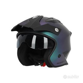 CASCO JET ARIA 22-06 ACERBIS verde cangiante